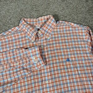 Brooks Brothers Mens L Button Down Shirt 346 Original Polo Plaid Check Logo
